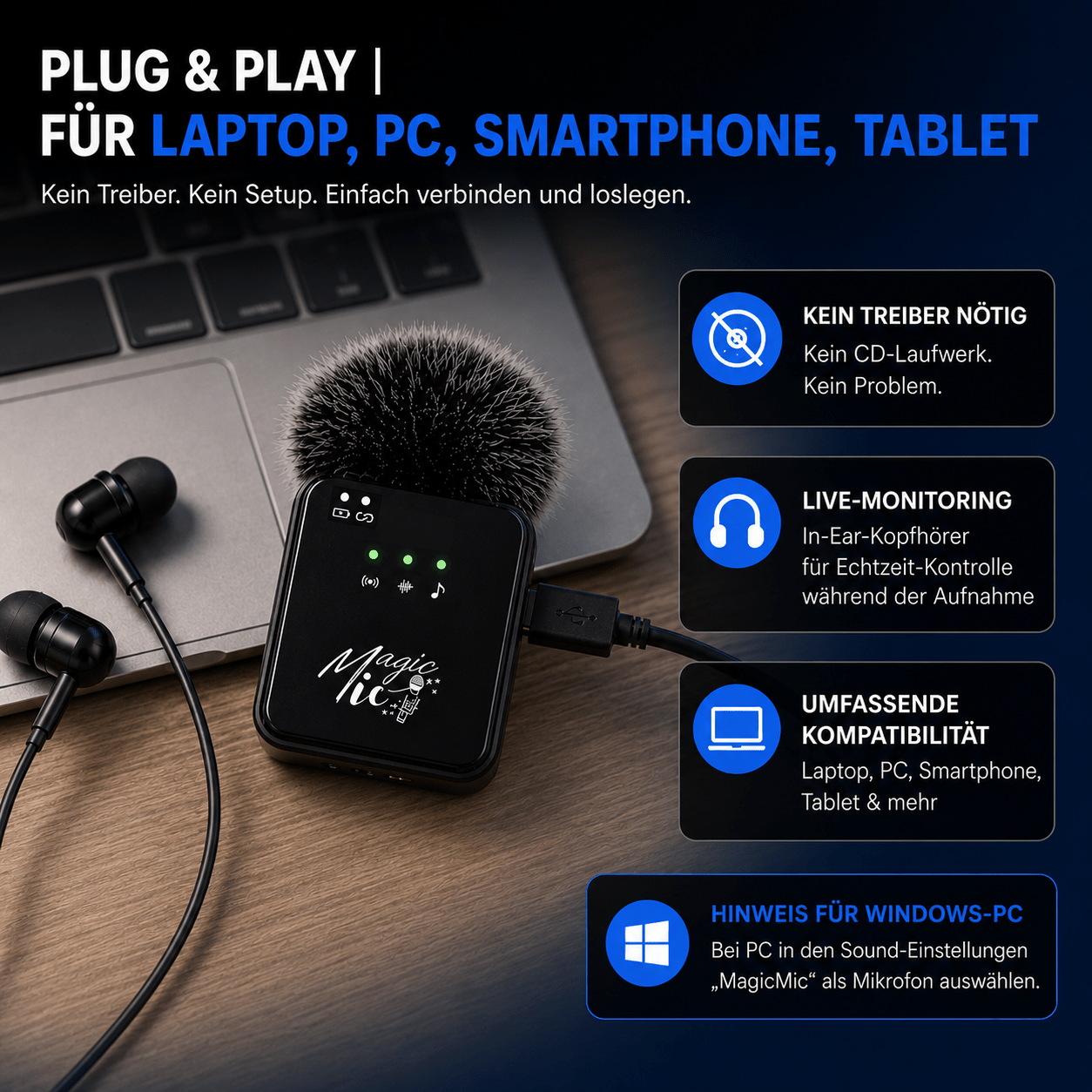 MagicMic™ 2in1 Mikrofon (3rd Generation) - MagicMic