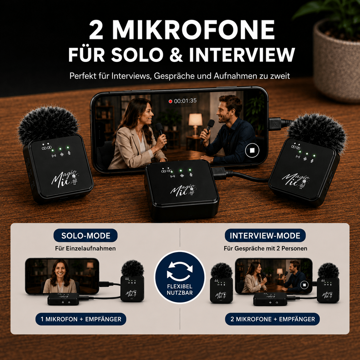 MagicMic™ 2in1 Mikrofon (3rd Generation) - MagicMic